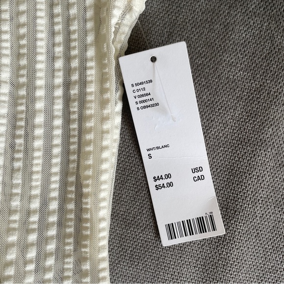 Urban Outfitters white/cream bouncy sheer top size S - Picture 4 of 4